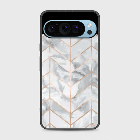 Google Pixel 9 Pro XL Cover - White Marble Series 2 - HQ Premium Shine Durable Shatterproof Case