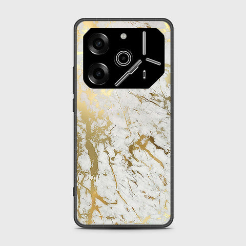 Tecno Pova 6 - White Marble Series - HQ Premium Shine Durable Shatterproof Case