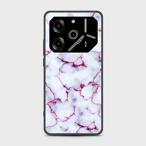 Tecno Pova 6 - White Marble Series - HQ Premium Shine Durable Shatterproof Case