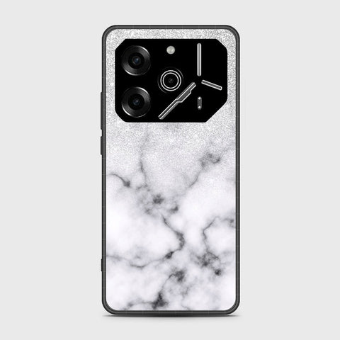 Tecno Pova 6 - White Marble Series - HQ Premium Shine Durable Shatterproof Case
