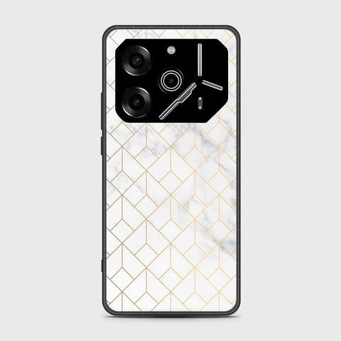 Tecno Pova 6 - White Marble Series 2 - HQ Premium Shine Durable Shatterproof Case