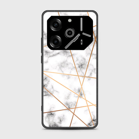 Tecno Pova 6 - White Marble Series 2 - HQ Premium Shine Durable Shatterproof Case