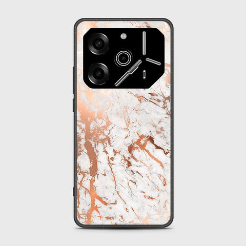 Tecno Pova 6 - White Marble Series 2 - HQ Premium Shine Durable Shatterproof Case