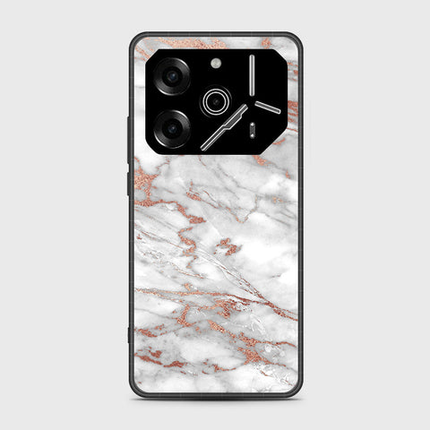 Tecno Pova 6 - White Marble Series 2 - HQ Premium Shine Durable Shatterproof Case