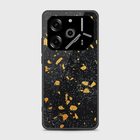 Tecno Pova 6 - Black Marble Series - HQ Premium Shine Durable Shatterproof Case