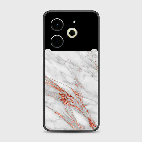 Tecno Pova 6 Neo - White Marble Series - HQ Premium Shine Durable Shatterproof Case