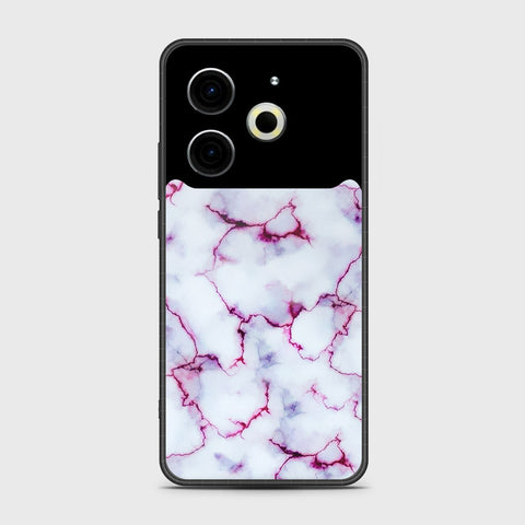 Tecno Pova 6 Neo - White Marble Series - HQ Premium Shine Durable Shatterproof Case