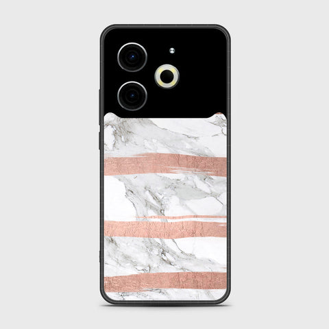 Tecno Pova 6 Neo - White Marble Series - HQ Premium Shine Durable Shatterproof Case