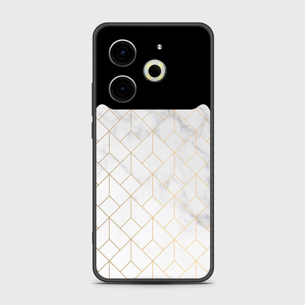 Tecno Pova 6 Neo - White Marble Series 2 - HQ Premium Shine Durable Shatterproof Case