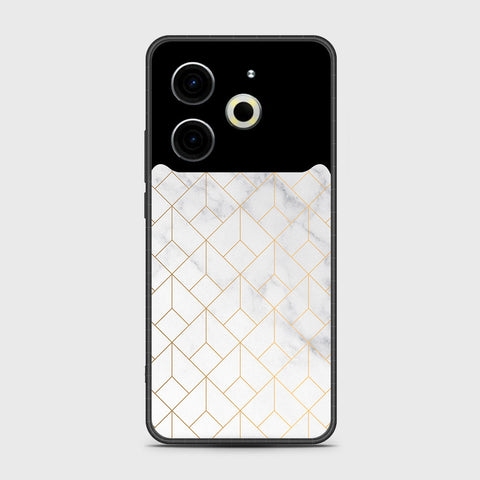 Tecno Pova 6 Neo - White Marble Series 2 - HQ Premium Shine Durable Shatterproof Case