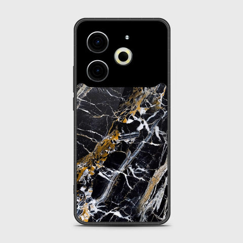 Tecno Pova 6 Neo - Black Marble Series - HQ Premium Shine Durable Shatterproof Case