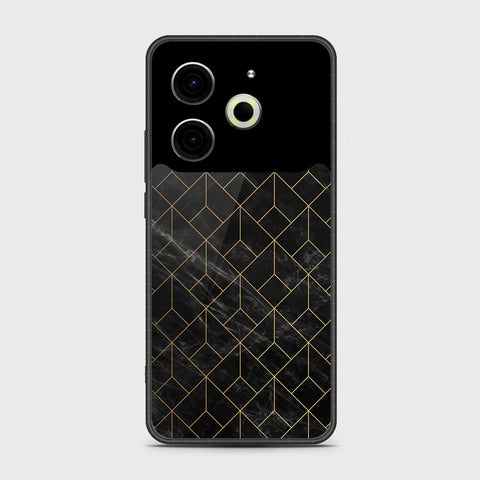 Tecno Pova 6 Neo - Black Marble Series - HQ Premium Shine Durable Shatterproof Case