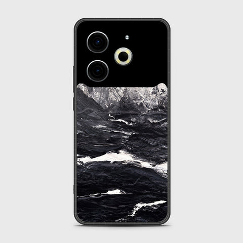 Tecno Pova 6 Neo - Black Marble Series - HQ Premium Shine Durable Shatterproof Case