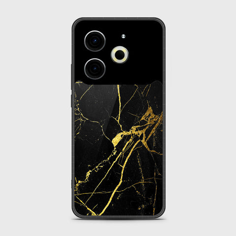 Tecno Pova 6 Neo - Black Marble Series - HQ Premium Shine Durable Shatterproof Case