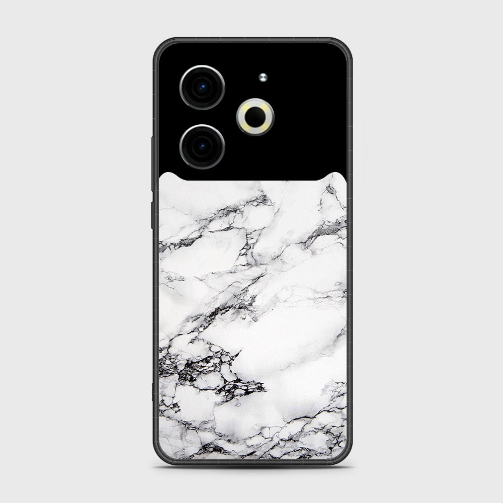 Tecno Pova 6 Neo - White Marble Series - HQ Premium Shine Durable Shatterproof Case