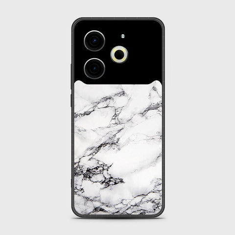 Tecno Pova 6 Neo - White Marble Series - HQ Premium Shine Durable Shatterproof Case