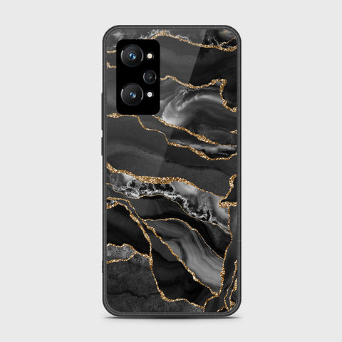 Realme GT Neo 2 - Black Marble Series - HQ Premium Shine Durable Shatterproof Case
