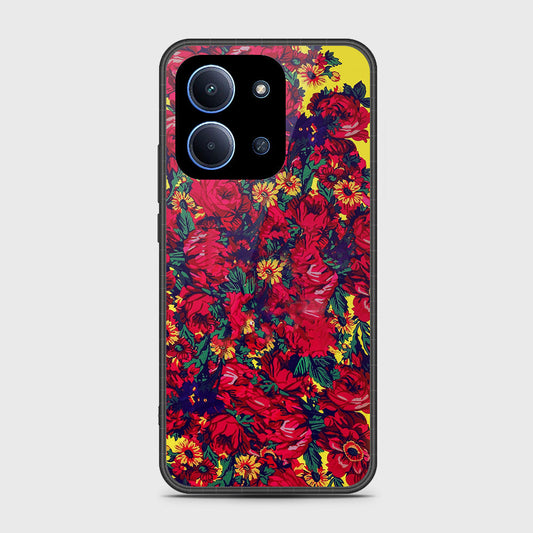Xiaomi Poco C85 4G - Floral Series - HQ Ultra Shine Premium Infinity Glass Soft Silicon Borders Case