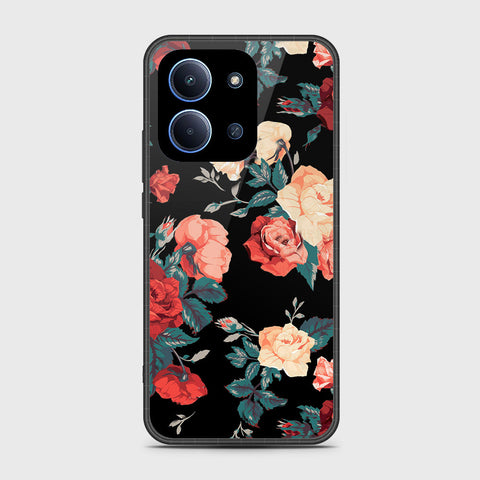 Xiaomi Poco C85 4G - Floral Series 2 - HQ Ultra Shine Premium Infinity Glass Soft Silicon Borders Case