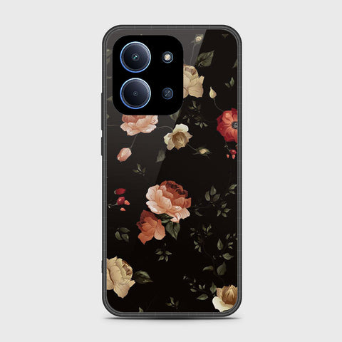 Xiaomi Poco C85 4G - Floral Series 2 - HQ Ultra Shine Premium Infinity Glass Soft Silicon Borders Case