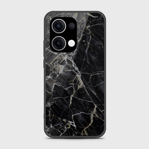 Oppo Reno 13 - Black Marble Series - HQ Premium Shine Durable Shatterproof Case