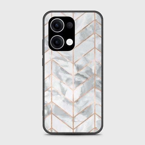 Oppo Reno 13 - White Marble Series 2 - HQ Premium Shine Durable Shatterproof Case