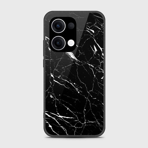 Oppo Reno 13 - Black Marble Series - HQ Premium Shine Durable Shatterproof Case