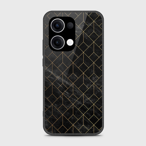 Oppo Reno 13 - Black Marble Series - HQ Premium Shine Durable Shatterproof Case