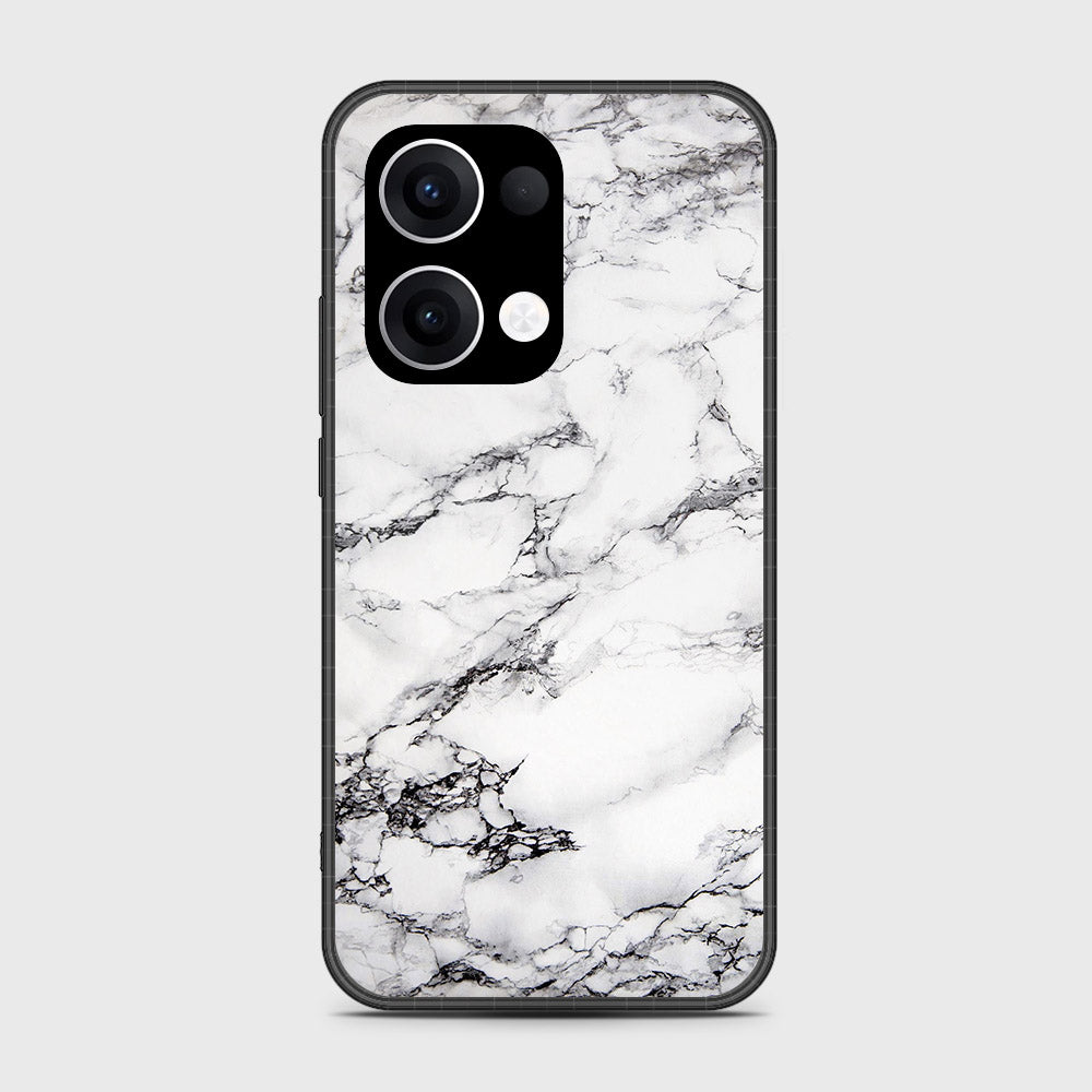 Oppo Reno 13 - White Marble Series - HQ Premium Shine Durable Shatterproof Case
