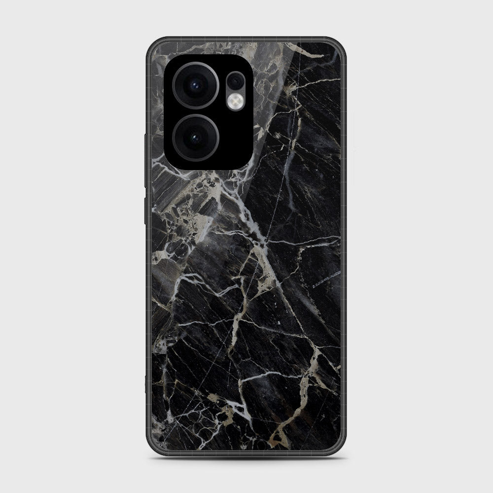Oppo Reno 13F 5G - Black Marble Series - HQ Premium Shine Durable Shatterproof Case