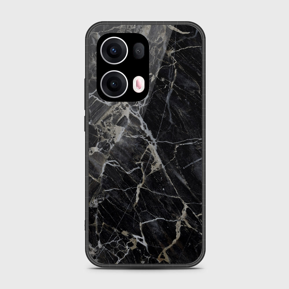 Oppo Reno 13 Pro - Black Marble Series - HQ Premium Shine Durable Shatterproof Case