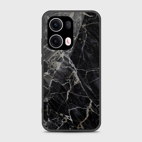Oppo Reno 13 Pro - Black Marble Series - HQ Premium Shine Durable Shatterproof Case