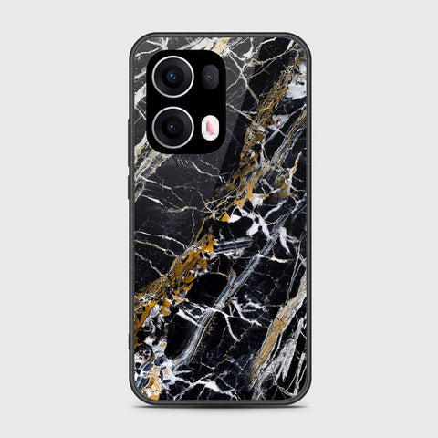 Oppo Reno 13 Pro - Black Marble Series - HQ Premium Shine Durable Shatterproof Case