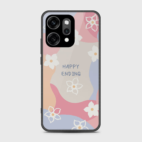 Oppo Reno 14 - Happy Series - HQ Ultra Shine Premium Infinity Glass Soft Silicon Borders Case