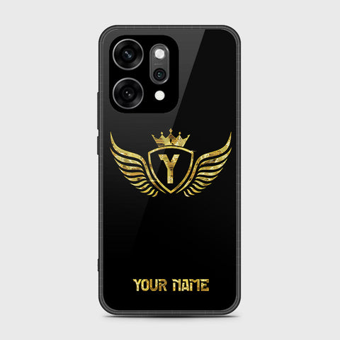Oppo Reno 14 - Gold Series - HQ Ultra Shine Premium Infinity Glass Soft Silicon Borders Case