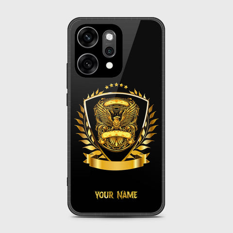 Oppo Reno 14 - Gold Series - HQ Ultra Shine Premium Infinity Glass Soft Silicon Borders Case