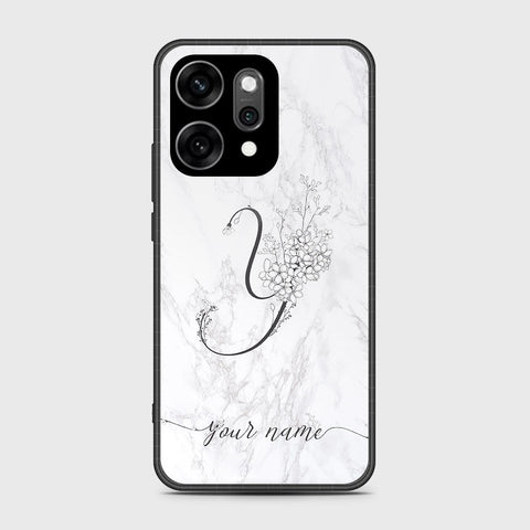 Oppo Reno 14 - Personalized Alphabet Series - HQ Ultra Shine Premium Infinity Glass Soft Silicon Borders Case