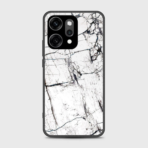 Oppo Reno 14 - White Marble Series 2 - HQ Ultra Shine Premium Infinity Glass Soft Silicon Borders Case