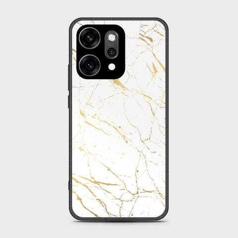 Oppo Reno 14 - White Marble Series 2 - HQ Ultra Shine Premium Infinity Glass Soft Silicon Borders Case
