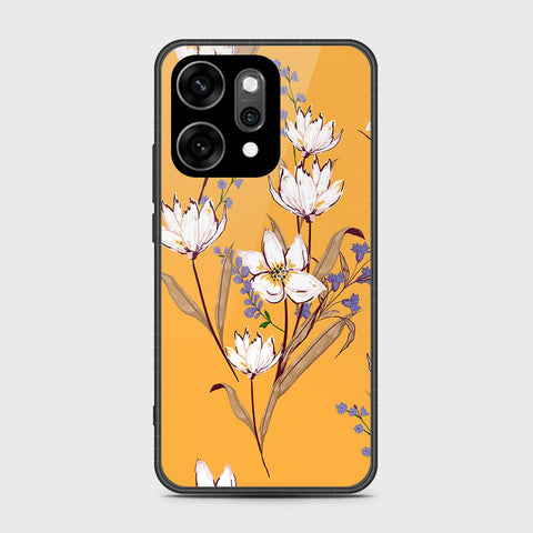 Oppo Reno 14 - Floral Series - HQ Ultra Shine Premium Infinity Glass Soft Silicon Borders Case