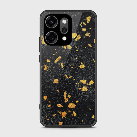 Oppo Reno 14 - Black Marble Series - HQ Ultra Shine Premium Infinity Glass Soft Silicon Borders Case