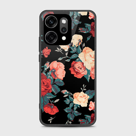 Oppo Reno 14 - Floral Series 2 - HQ Ultra Shine Premium Infinity Glass Soft Silicon Borders Case
