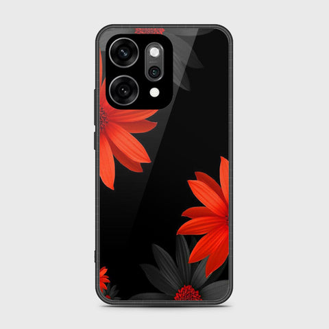 Oppo Reno 14 - Floral Series 2 - HQ Ultra Shine Premium Infinity Glass Soft Silicon Borders Case