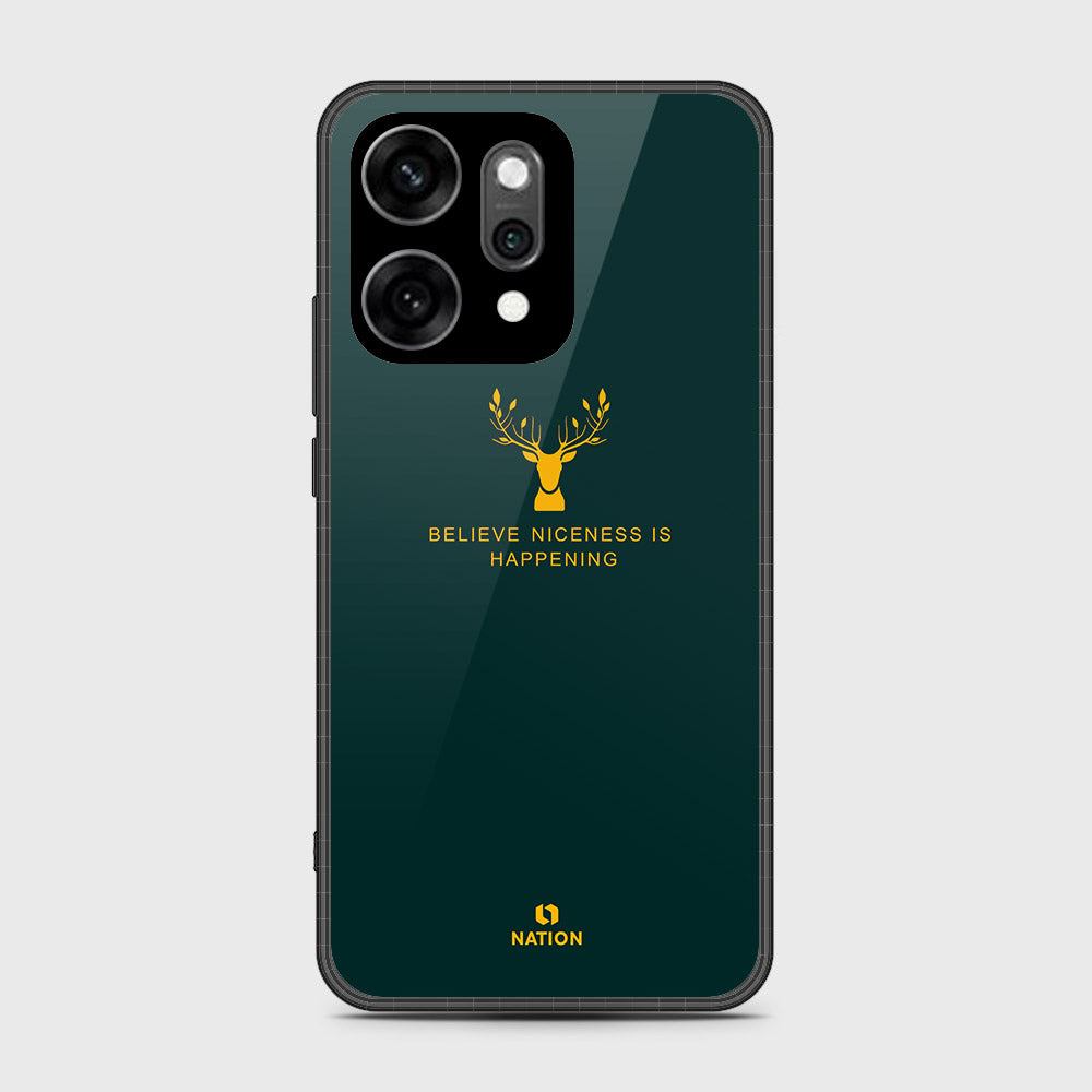 Oppo Reno 14 - Nice Series - HQ Ultra Shine Premium Infinity Glass Soft Silicon Borders Case