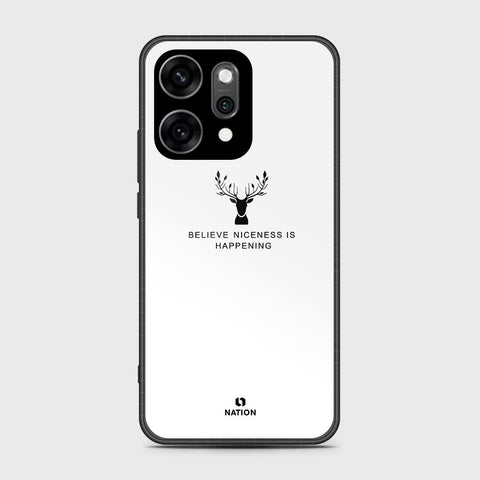 Oppo Reno 14 - Nice Series - HQ Ultra Shine Premium Infinity Glass Soft Silicon Borders Case