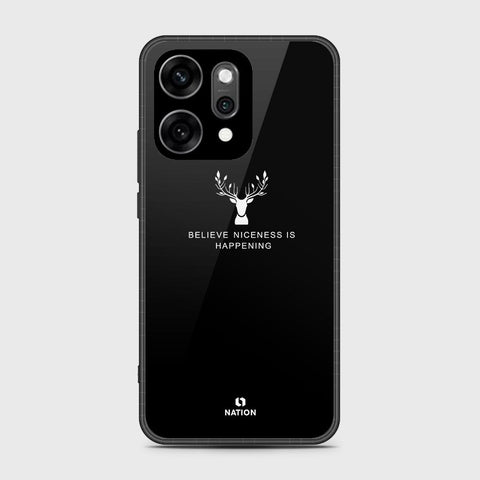 Oppo Reno 14 - Nice Series - HQ Ultra Shine Premium Infinity Glass Soft Silicon Borders Case