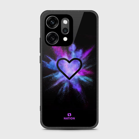 Oppo Reno 14 - Onation Heart Series - HQ Ultra Shine Premium Infinity Glass Soft Silicon Borders Case