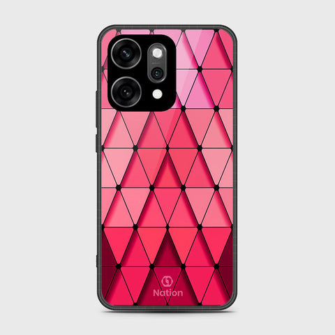 Oppo Reno 14 - Onation Pyramid Series - HQ Ultra Shine Premium Infinity Glass Soft Silicon Borders Case