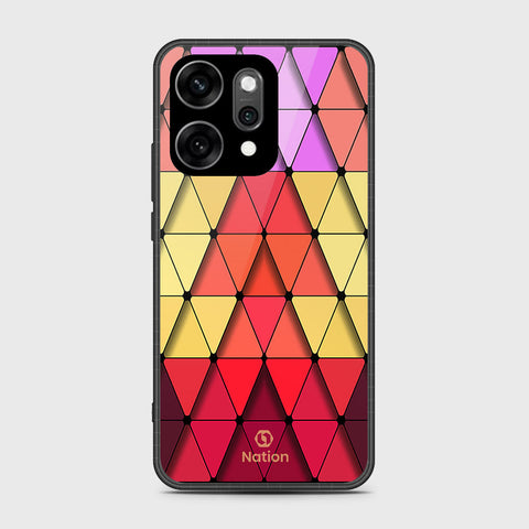 Oppo Reno 14 - Onation Pyramid Series - HQ Ultra Shine Premium Infinity Glass Soft Silicon Borders Case
