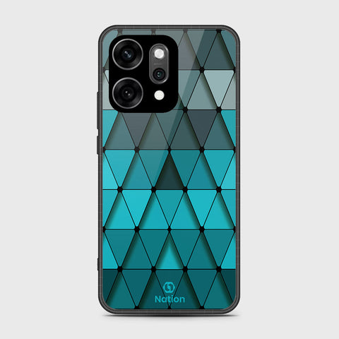 Oppo Reno 14 - Onation Pyramid Series - HQ Ultra Shine Premium Infinity Glass Soft Silicon Borders Case